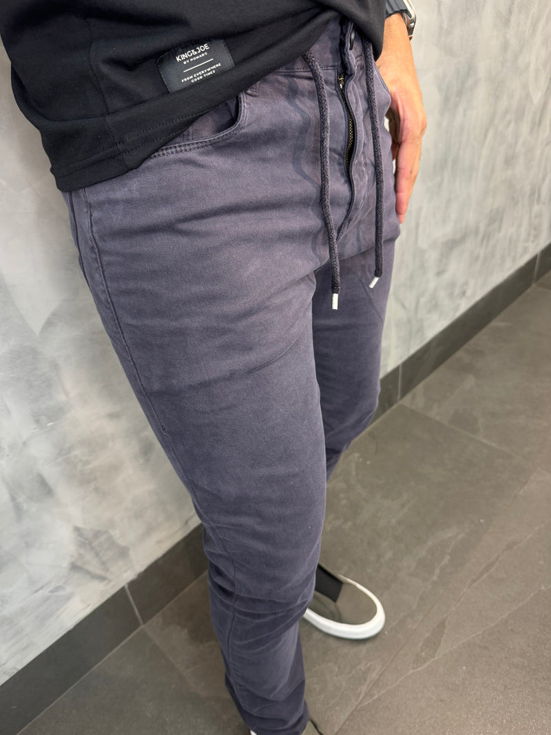 CALÇA SARJA JOGGER TINTURADA KINGEJOE PRETO