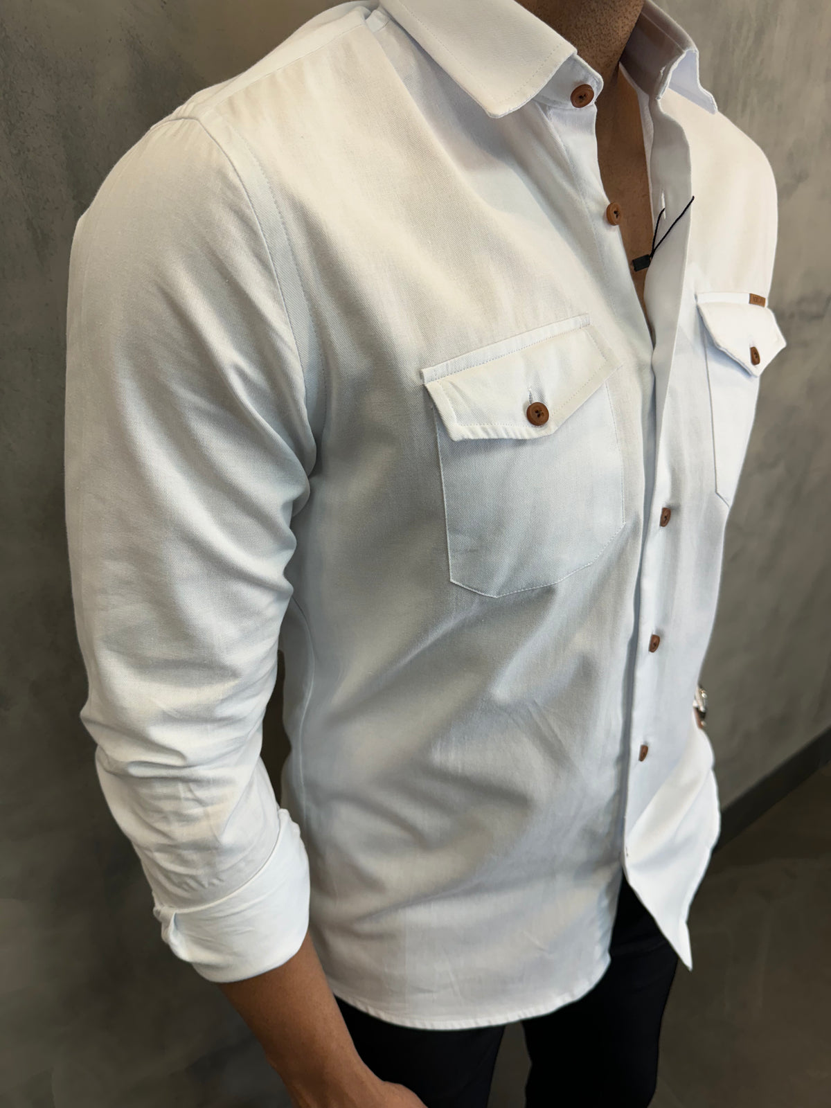 CAMISA DE SARJA M/L INDICCATTO BRANCO