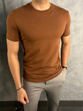 CAMISETA SLIM FIT PONTO H MARROM TERRA