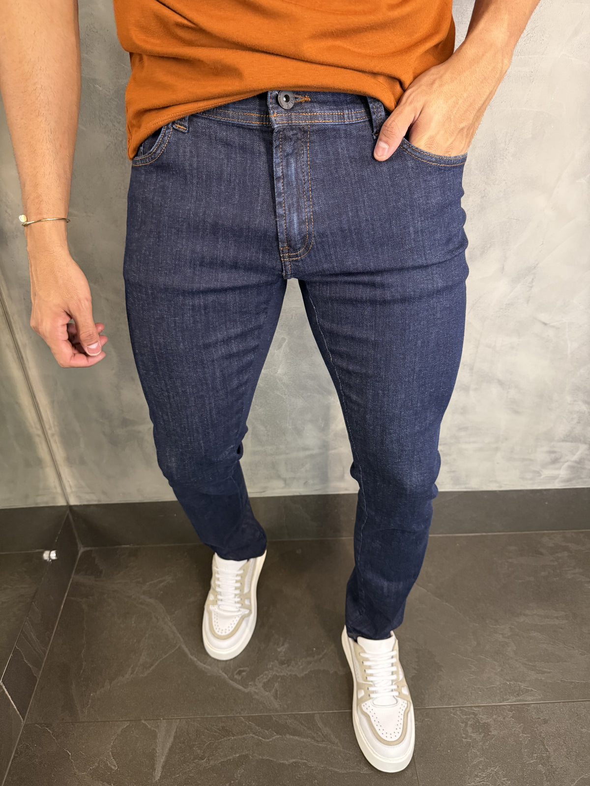 CALÇA JEANS SKINNY PK DLZ AZUL ESCURO