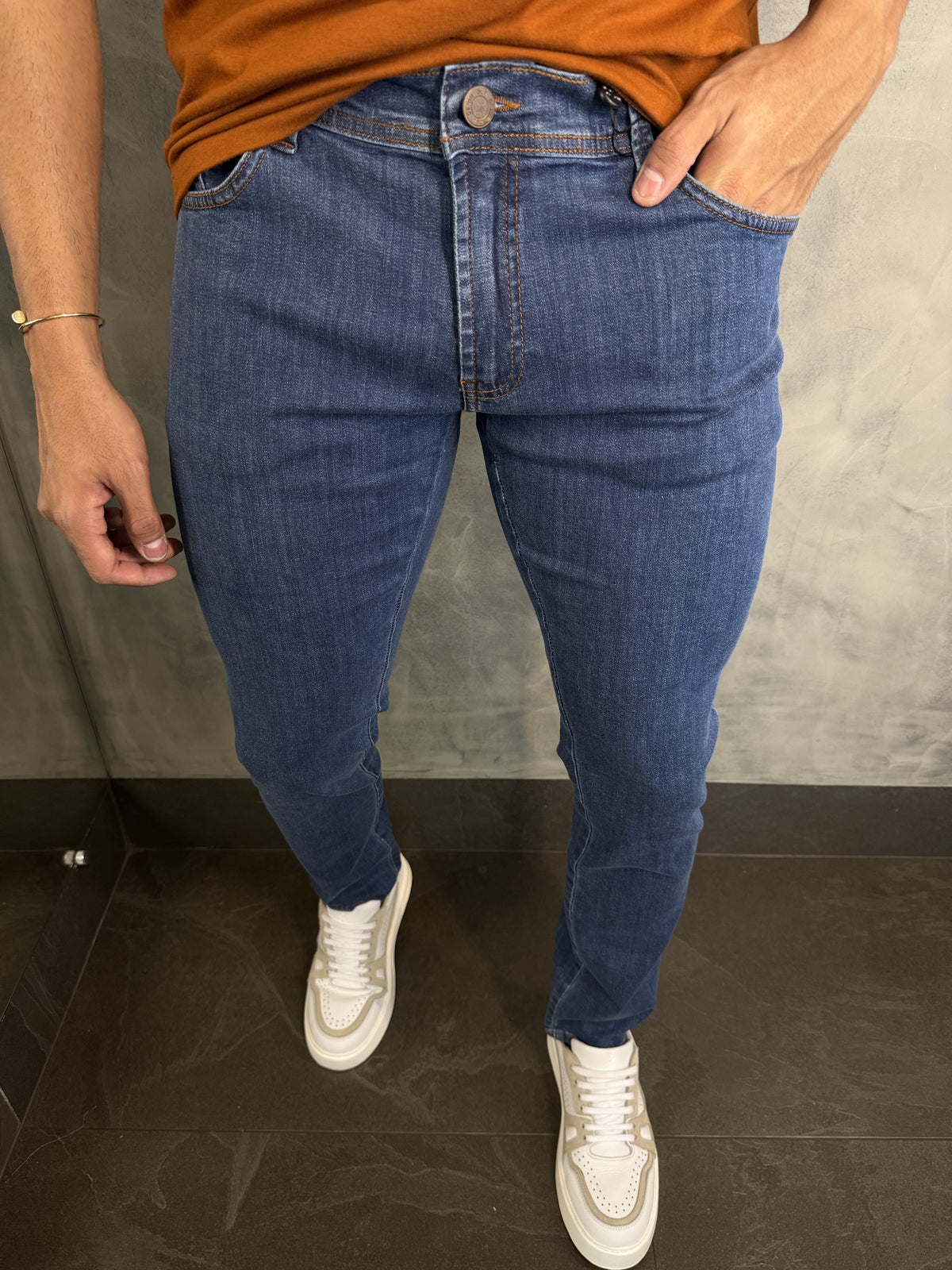 CALÇA JEANS SKINNY PK DLZ AZUL MÉDIO