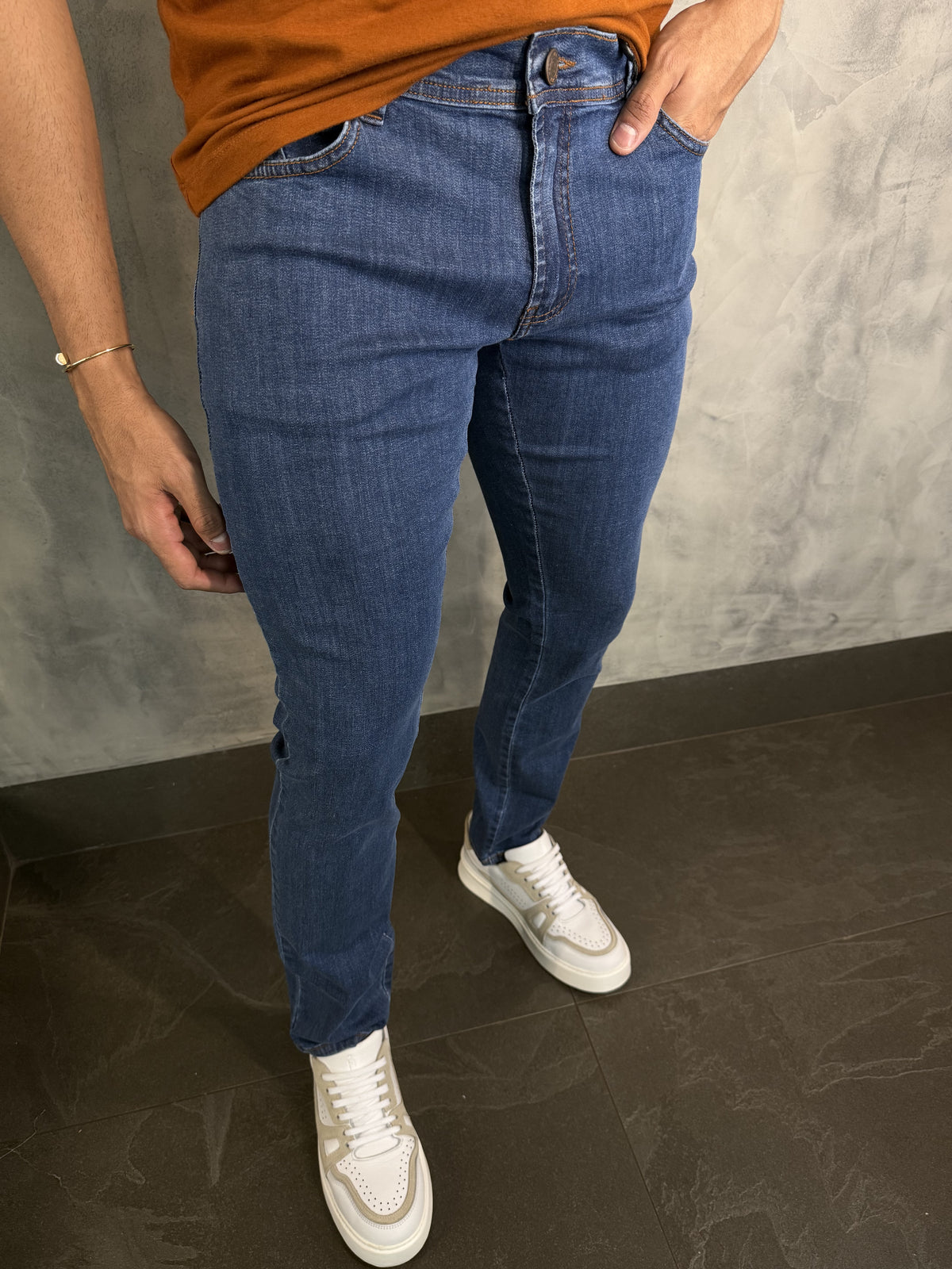 CALÇA JEANS SKINNY PK DLZ AZUL MÉDIO