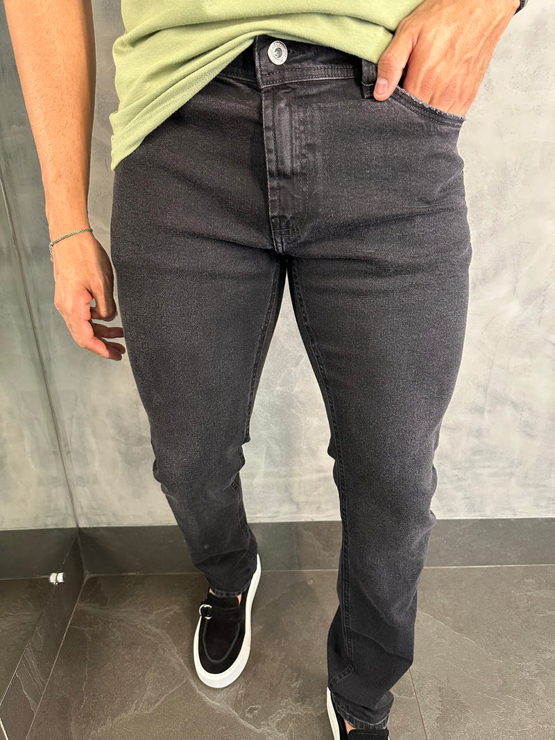 CALÇA JEANS SLIM FIT DLZ CARVÃO