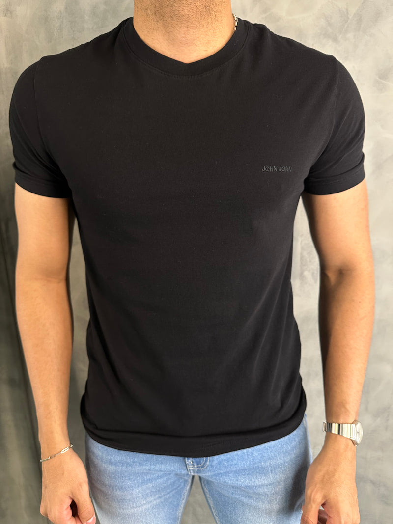 T SHIRT SL CLEAN BLACK JOHN JOHN PRETO