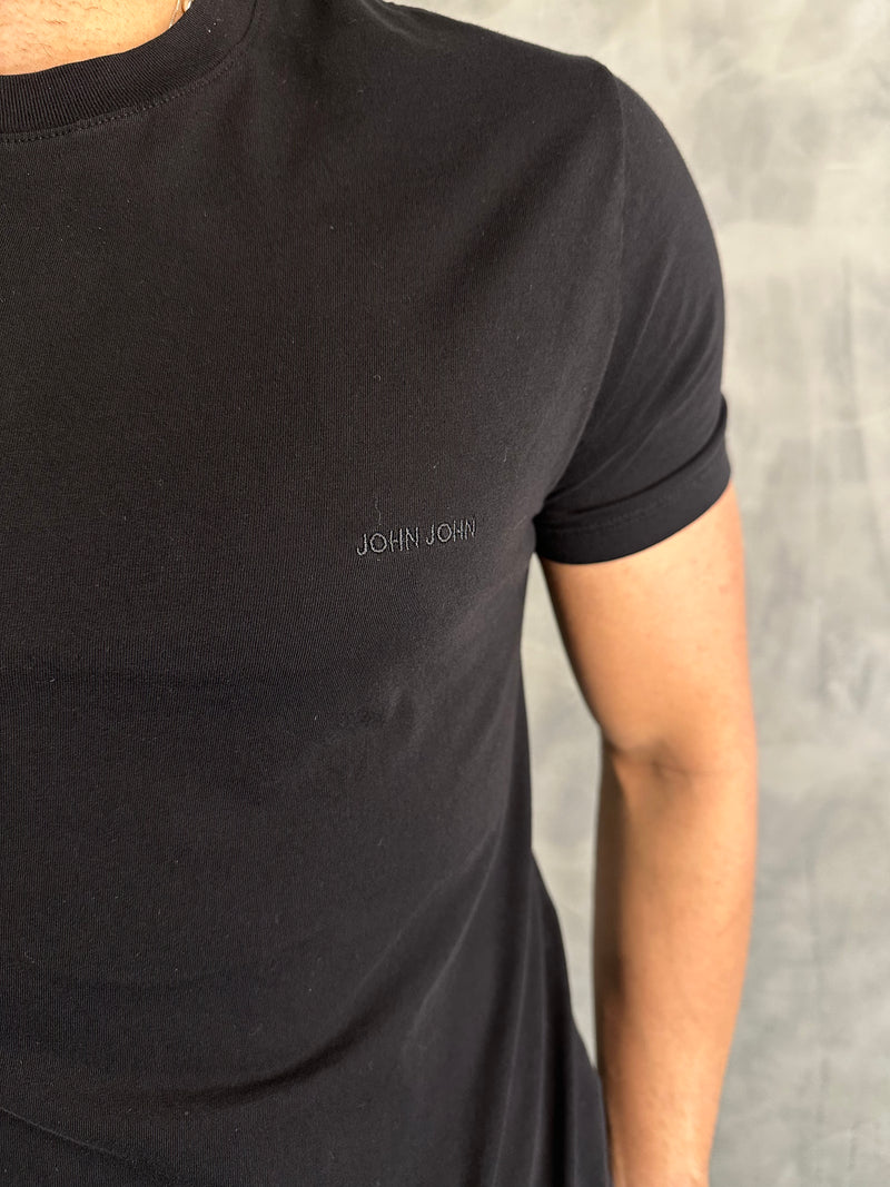 T SHIRT SL CLEAN BLACK JOHN JOHN PRETO