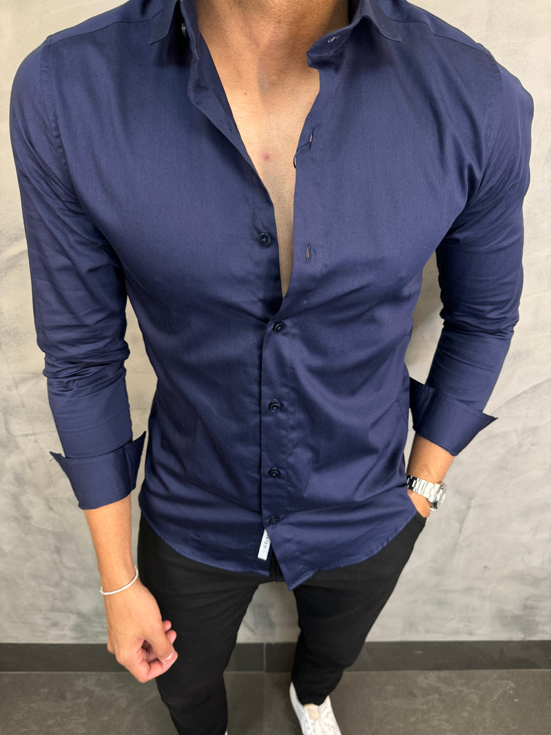 CAMISA M/L OXING PURPLE BLUE