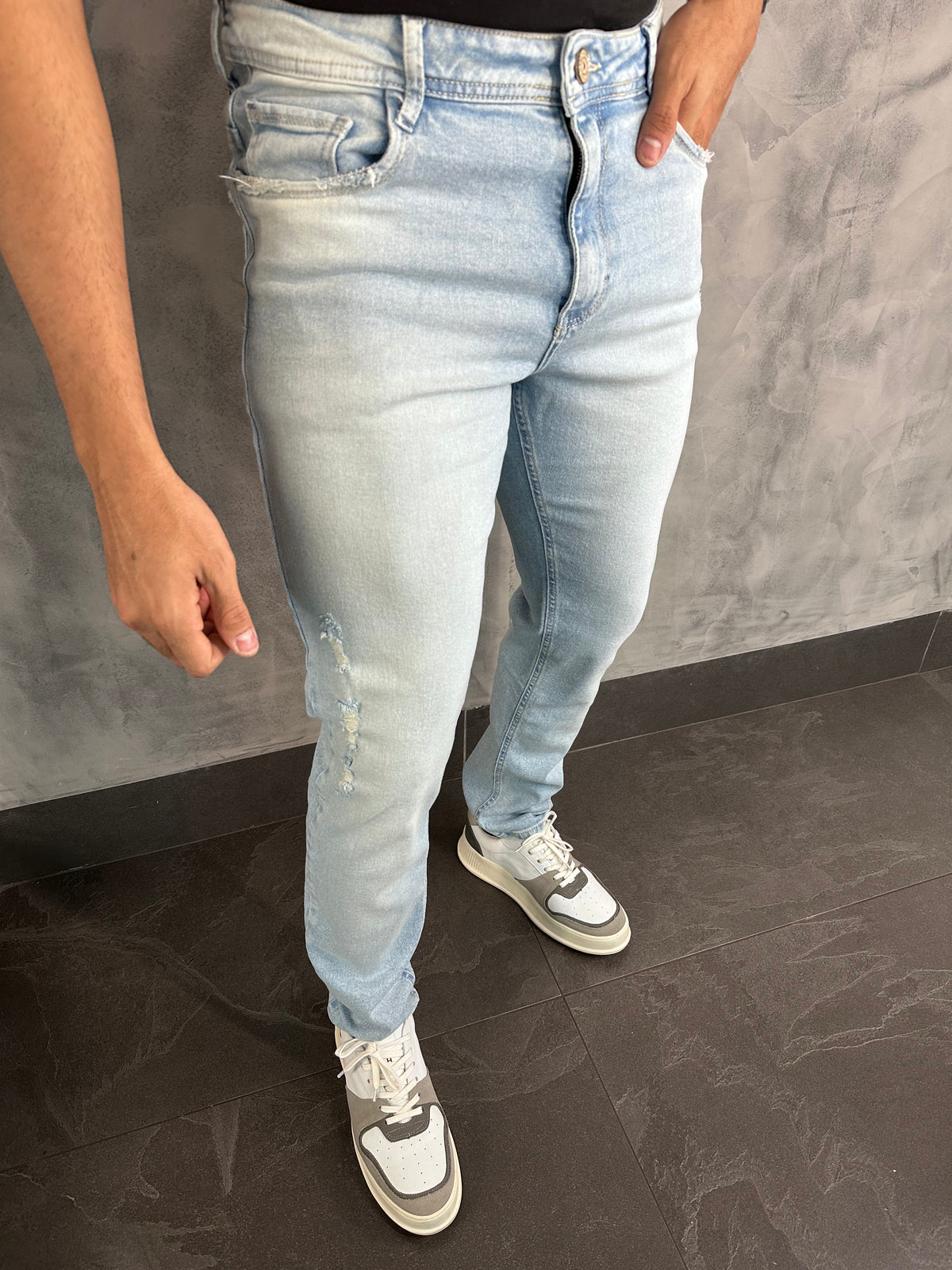 CALÇA JEANS SLIM VISUAL JEANS CLARO