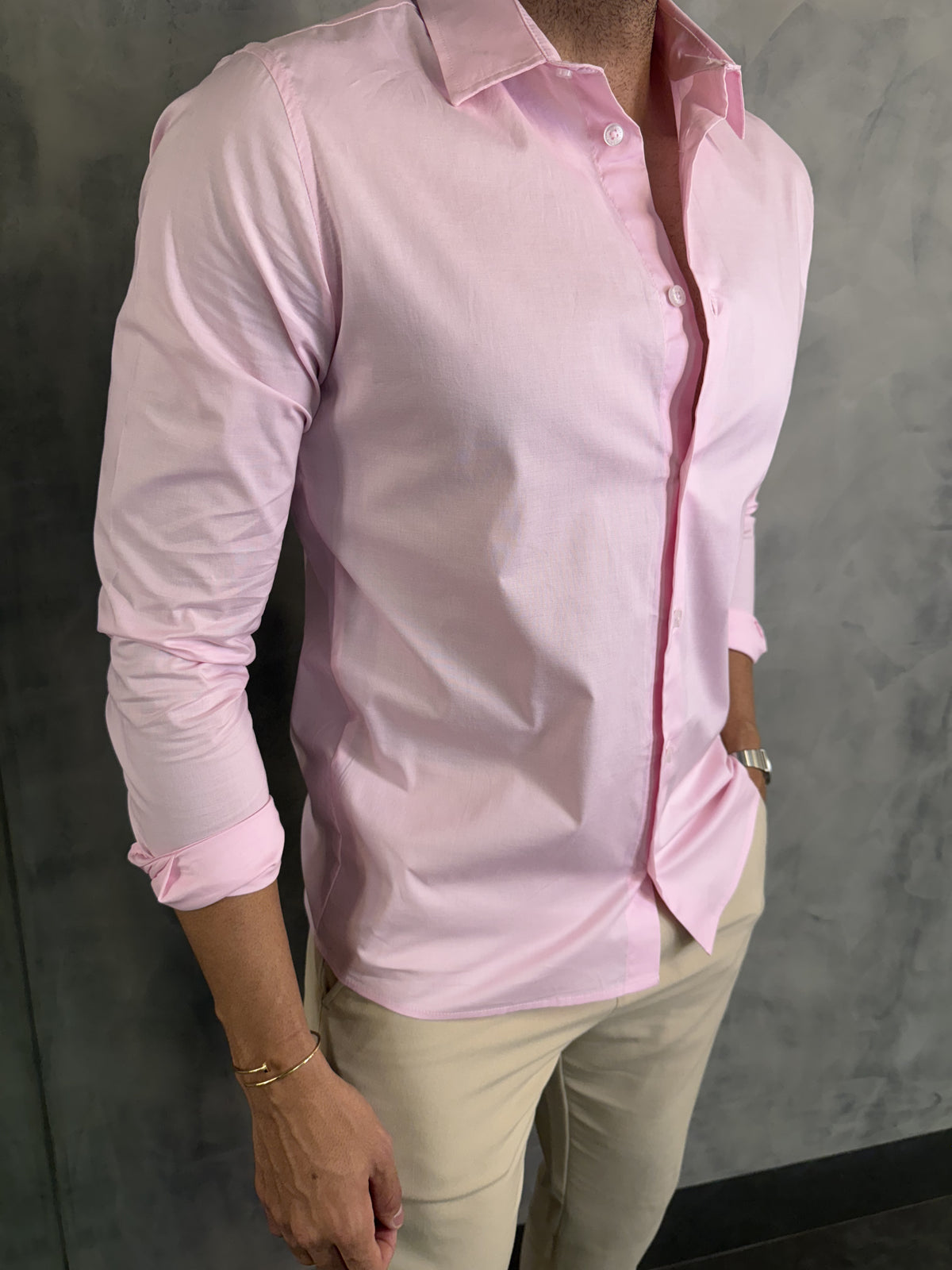 CAMISA M/L TRICOLINE BÁSICA NEO SIMPLES RESERVA ROSA