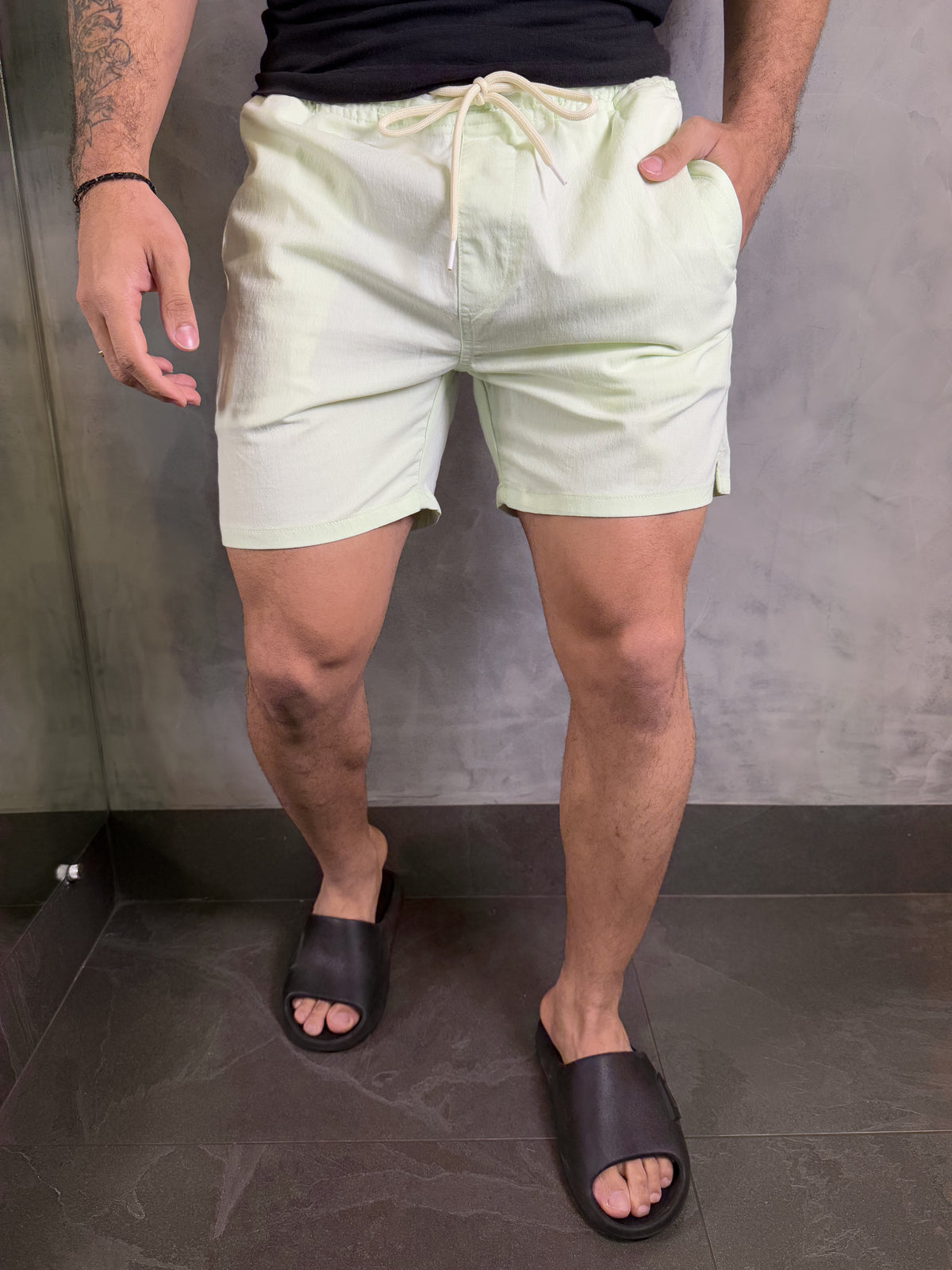 SHORT CASUAL ELASTANO KINGEJOE VERDE CL