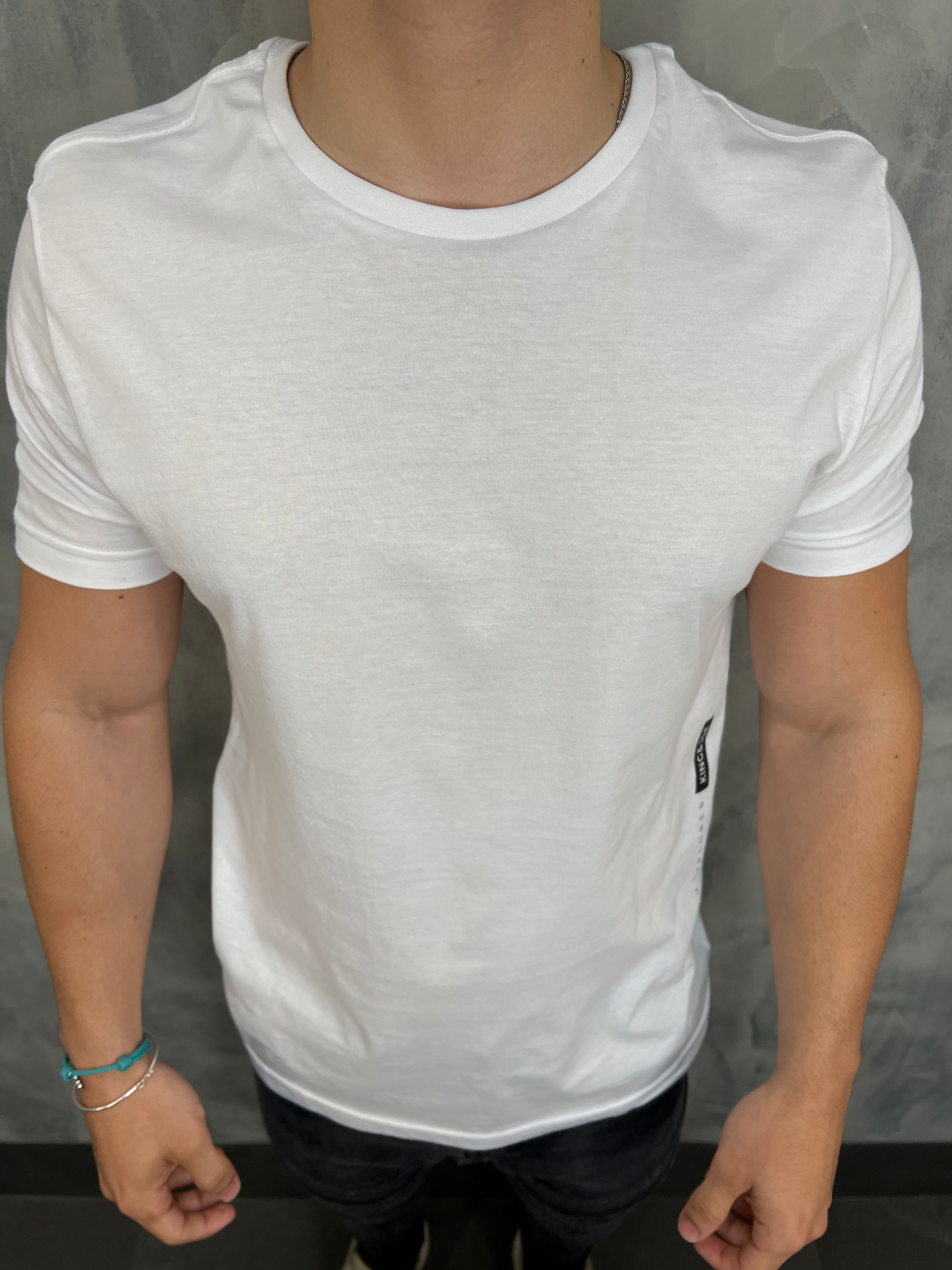 CAMISETA PIMATOUCH SLIM MANGA BRANCO KINGEJOE