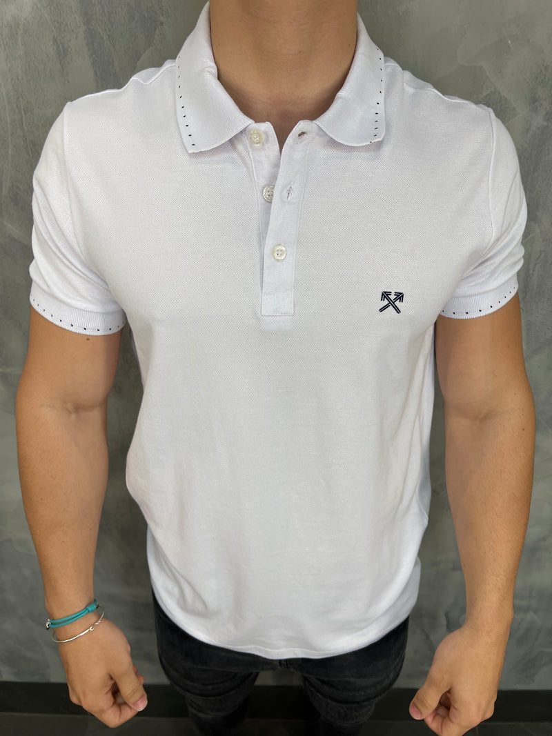 POLO POWER FIT PONTILHADA ELEVEN BRANCO