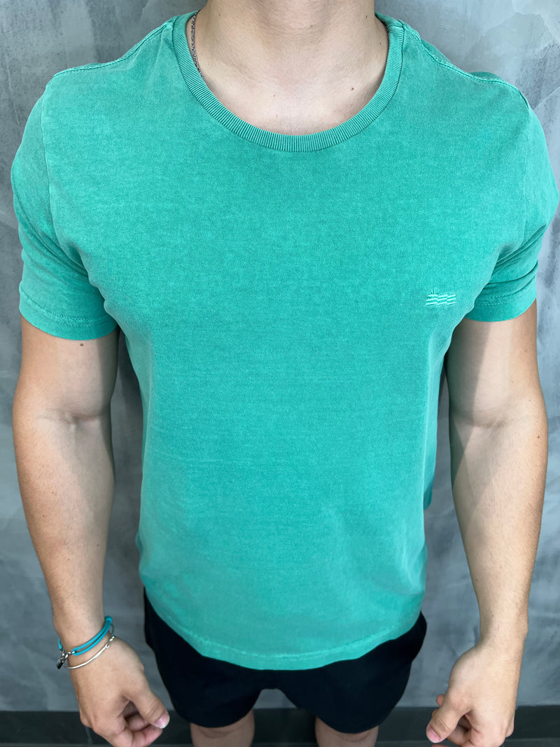 CAMISETA ESTONADA SLIM KINGEJOE VERDE