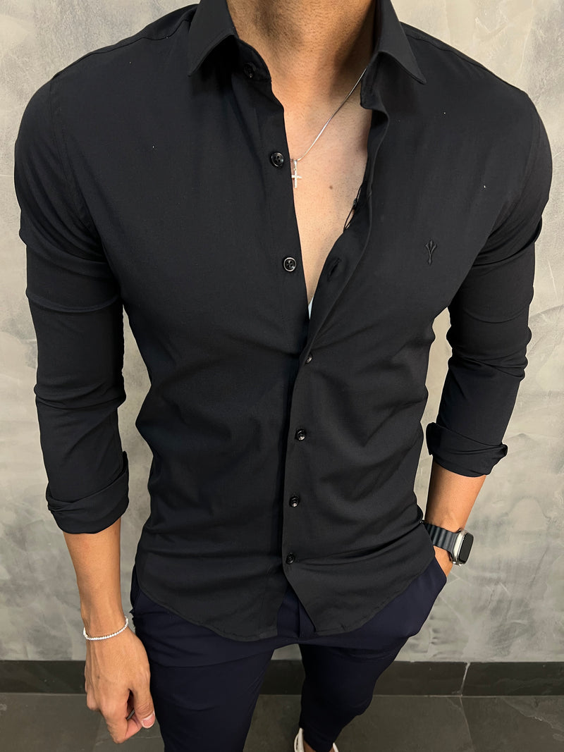 CAMISA STRETCH SLIM FIT M/L INDICCATTO PRETO