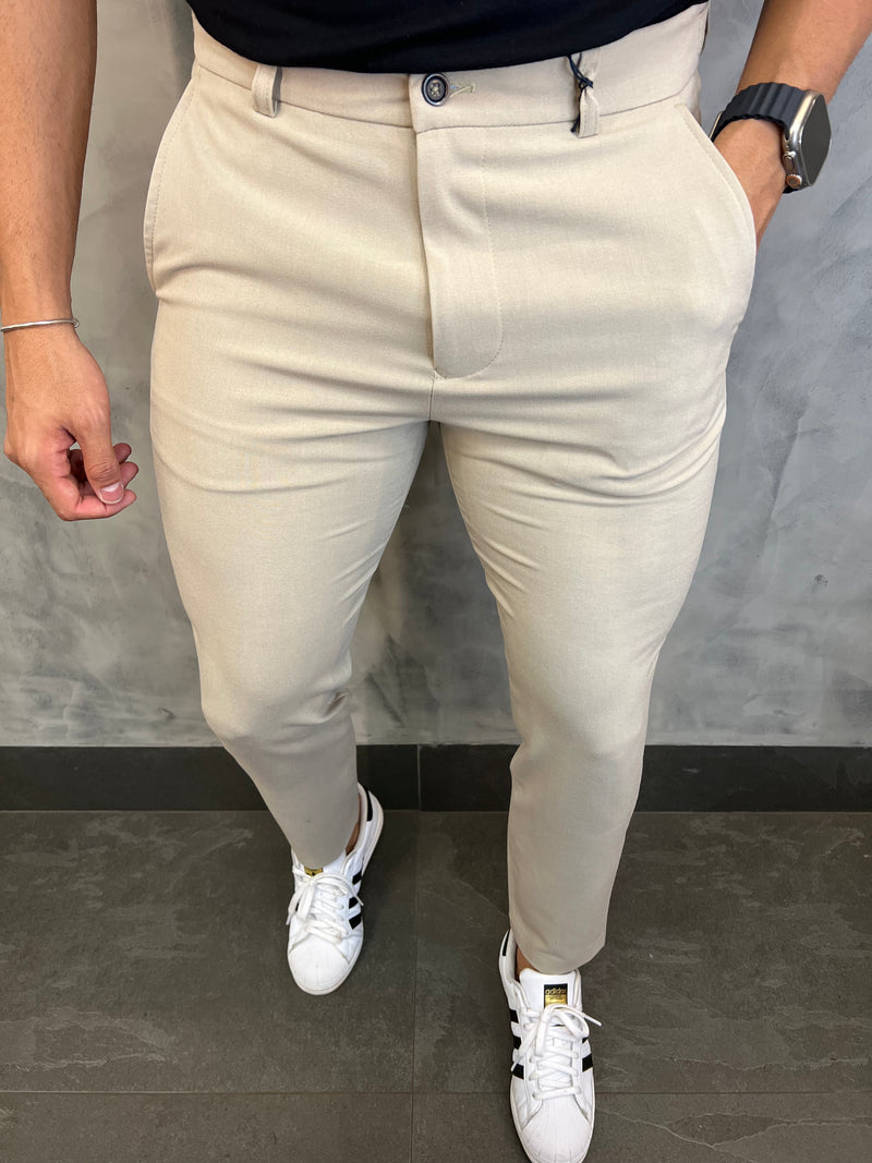 CALÇA ALF SLIM STRETCH C/ AJUSTE BOTÃO BAREZY