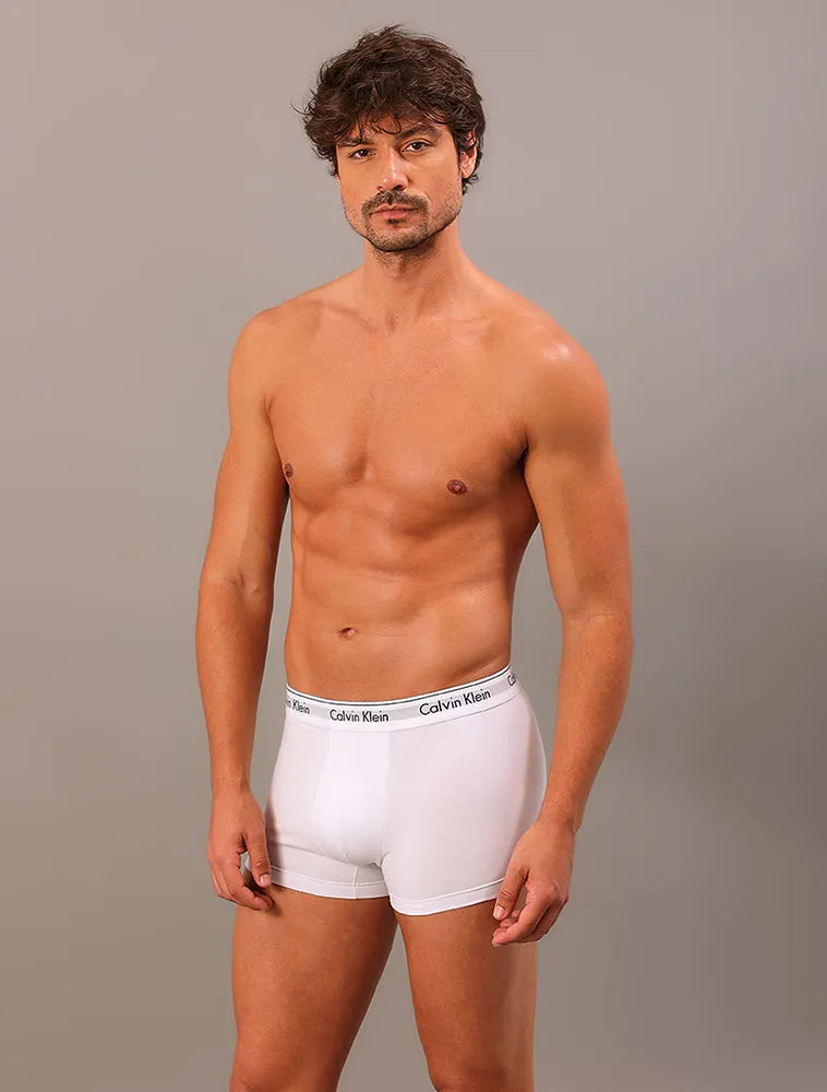 KIT 3 CUECAS LOW RISE TRUNK CALVIN KLEIN BRANCO