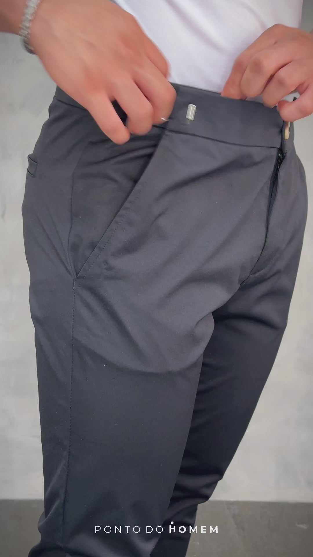 CALÇA ALF. MÔNACO AJUSTE CATRACA PONTO H AREIA